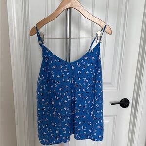 Floral Blue Spaghetti Strap Top